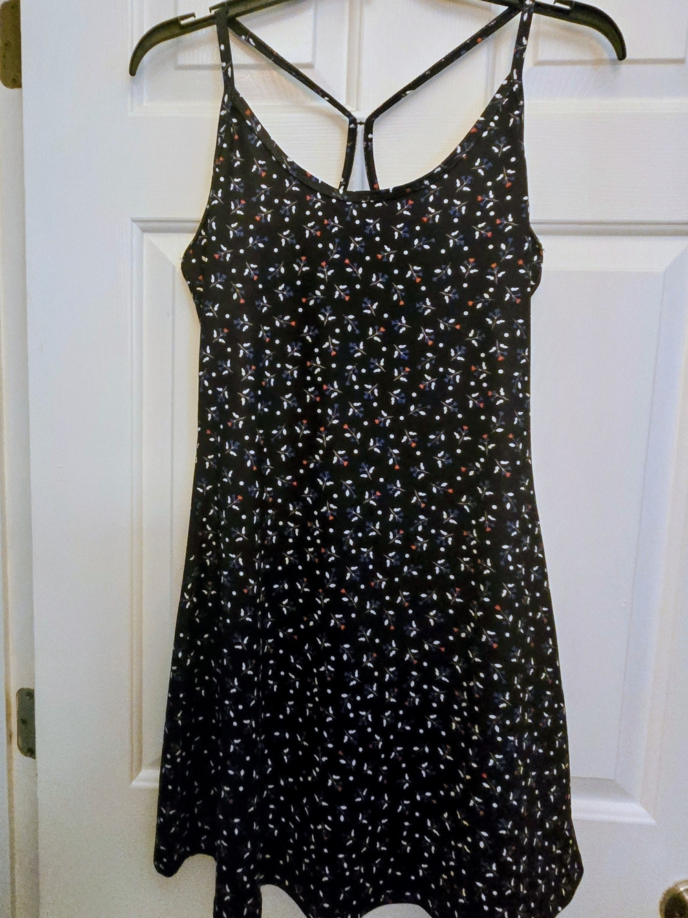 Strapy Black Print Sundress / Skort